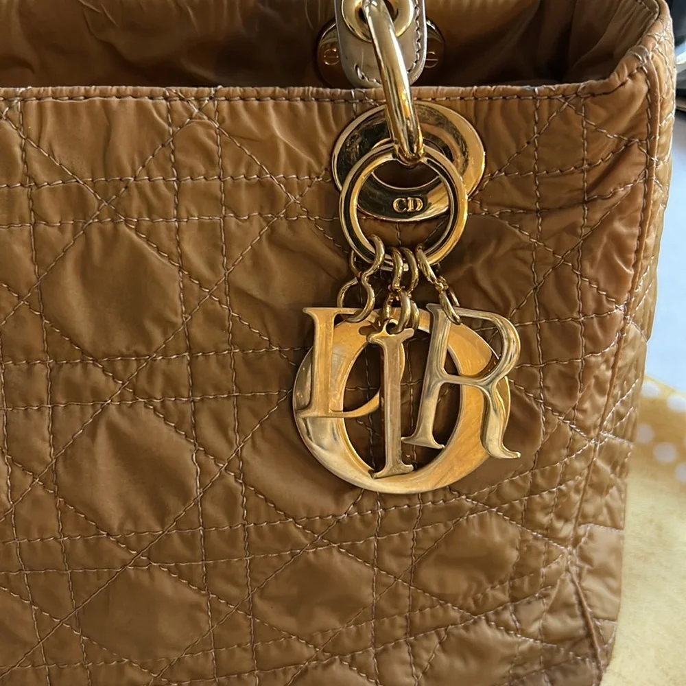 Christian Dior Lady Dior Canage Nylon Handbag - Beige - Picture 10 of 16